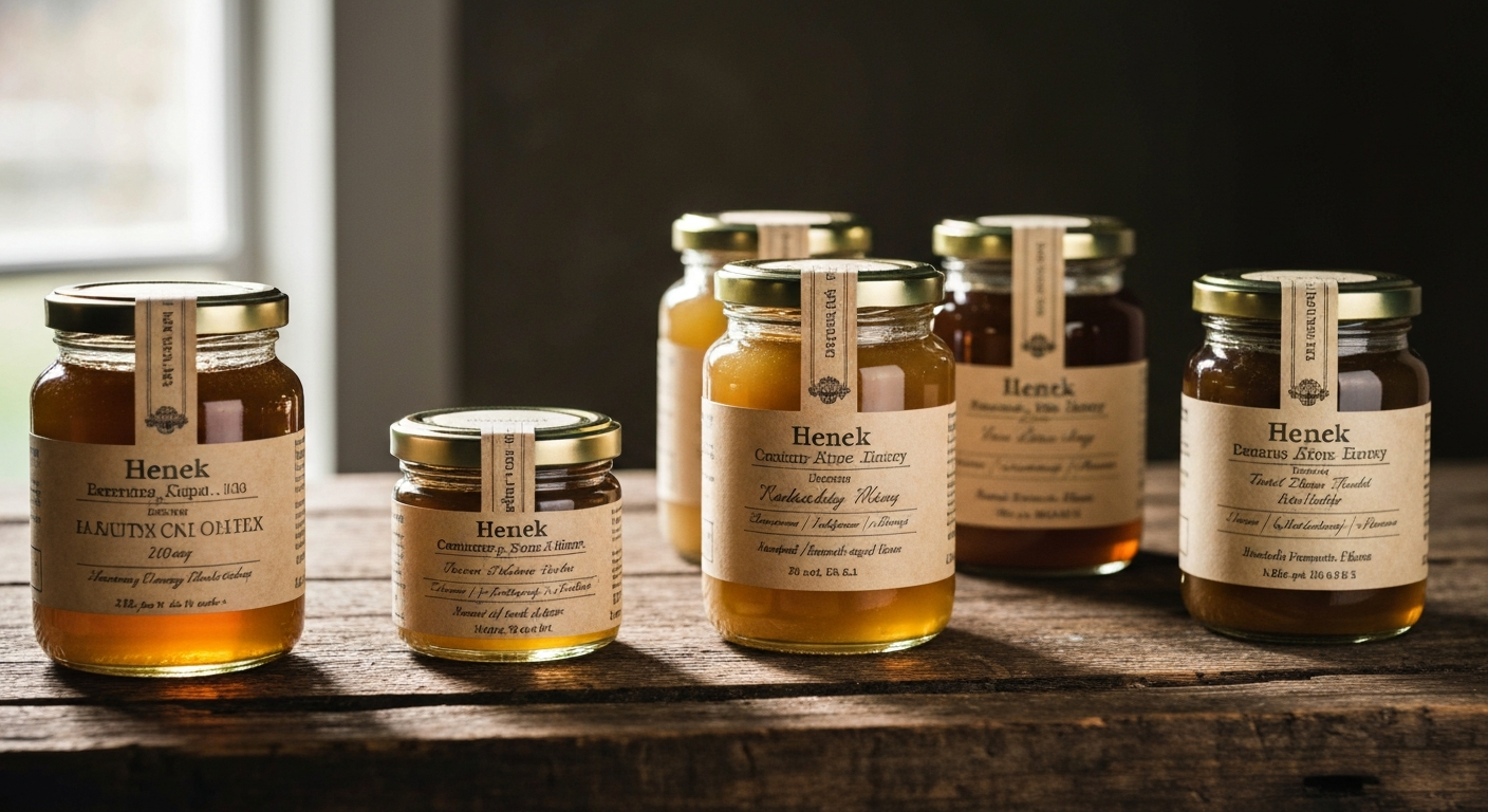 Beekeeper demonstrating honey labels legal requirements
