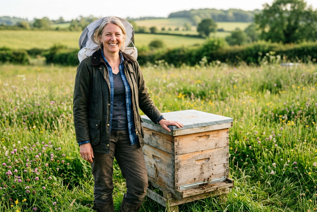 Sarah Whitmore, beekeeper and author of HiveKeeper Journal
